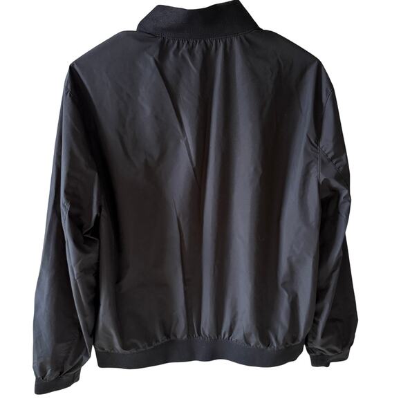 Men's H&M, Nylon, LIned, Bomber Jacket, Black Size M, EUC - Picture 2 of 5